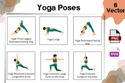 SVG Yoga Poses Svg , Eps , Dxf , Digital Download