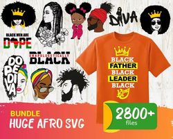 2800 AFRO SVG BUNDLE - SVG, PNG, DXF, EPS, PDF Files For Print And Cricut