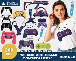 200 GAME CONTROLLER SVG BUNDLE - SVG, PNG, DXF, EPS, PDF Files For Print And Cricut