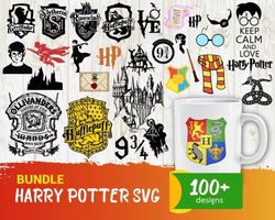 100 HARRY POTTER SVG BUNDLE - SVG, PNG, DXF, EPS, PDF Files For Print And Cricut
