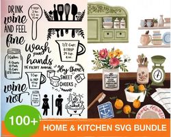 100 HOME AND KITCHEN SVG BUNDLE - SVG, PNG, DXF, EPS, PDF Files For Print And Cricut