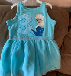 Elsa Frozen birthday n3 embroidery design 3 Sizes -INSTANT D0WNL0AD