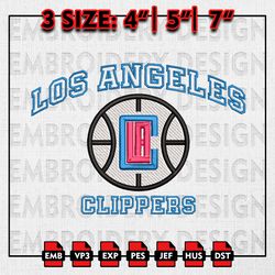 NBA Los Angeles Clippers Embroidery Files, NBA teams, NBA Clippers Embroidery Designs, Machine Embroidery Designs