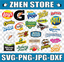 25 PNG images | Popular Chip and Juice Brand Logos Digital Download Instant Download| Juice Brands| Chip Brands| Doritos