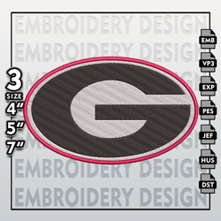 Georgia Bulldogs Embroidery Files, NCAA Logo Embroidery Designs, NCAA Bulldogs, Machine Embroidery Designs