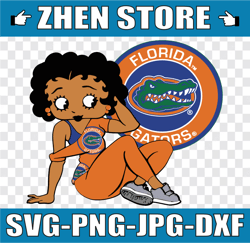 Betty Boop With Florida Gators PNG File, NCAA png, Sublimation ready, png files for sublimation,printing DTG printing -