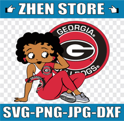 Betty Boop With Georgia Bulldogs PNG File, NCAA png, Sublimation ready, png files for sublimation