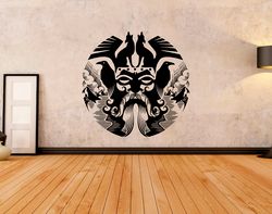 Odin Sticker, The Warrior God Odin, The Wandering God, Leader Of The Wild Hant, Wall Sticker Vinyl Decal Mural Art Decor