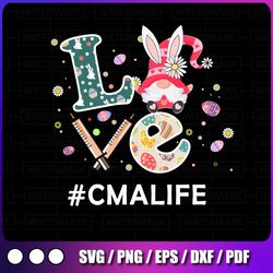 Love Easter CMA Life Nurse, Easter Bunny Gnome Nurse Life, Easter Nurse Nursing Gift Digital PNG