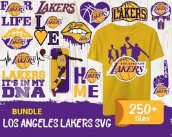 250 LAKERS SVG BUNDLE - SVG, PNG, DXF, EPS, PDF Files For Print And Cricut