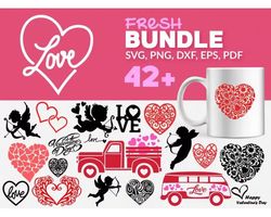 42 LOVE SVG BUNDLE - SVG, PNG, DXF, EPS, PDF Files For Print And Cricut