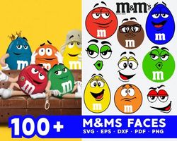 100 M AND M'S SVG BUNDLE - SVG, PNG, DXF, EPS, PDF Files For Print And Cricut