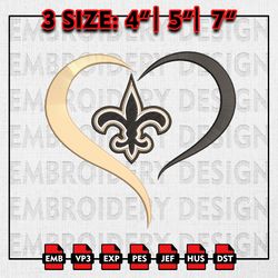 New Orleans Saints Embroidery Design, NFL Saints, NFL Teams Embroidery Files, Machine Embroidery Pattern