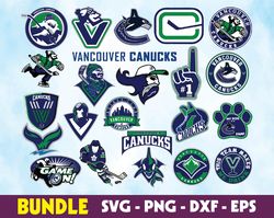 Vancouver Canucks  logo, bundle logo, svg, png, eps, dxf, Hockey Teams Svg
