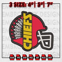 Kansas City Chiefs Embroidery Design, NFL Chiefs Logo, NFL Teams Embroidery Files, Machine Embroidery Pattern