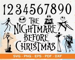 300 NIGHTMARE BEFORE CHRISTMAS SVG BUNDLE - SVG, PNG, DXF, EPS, PDF Files For Print And Cricut