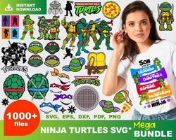 1000 NINJA TURTLES SVG BUNDLE - SVG, PNG, DXF, EPS, PDF Files For Print And Cricut