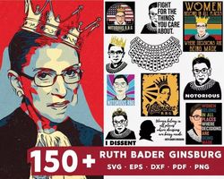 150 RUTH BADER GINSBURG - SVG, PNG, DXF, EPS, PDF Files For Print And Cricut