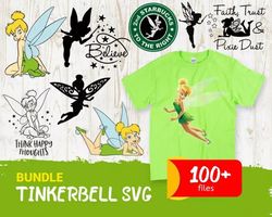 100 TINKERBELL SVG BUNDLE - SVG, PNG, DXF, EPS, PDF Files For Print And Cricut
