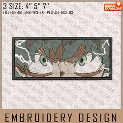 Midoriya Embroidery Files, My Hero Academia, Anime Inspired Embroidery Design, Machine Embroidery Design