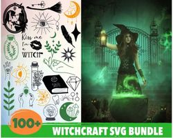 100 WITCHCRAFT SVG BUNDLE - SVG, PNG, DXF, EPS, PDF Files For Print And Cricut