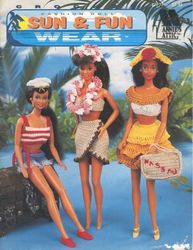 Digital | Vintage crochet patterns for Barbie costumes | Dresses for dolls 11 1/2 | Toys for girls | PDF