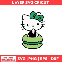Hello Kitty Cafe Of The Kitty, Lucky St Patricks Day Hello Kitty Svg, Png, Eps, Dxf Digital File.