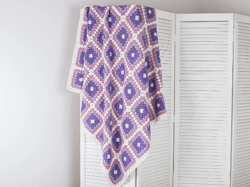 Handmade Crocheted Blanket for Mom Christmas Gift Thick Knitted Blanket Knitted