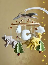 Cats family crib mobile musical Nursery decor kids room Baby - Inspire  Uplift