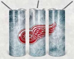 Detroit Red Wings Tumbler Wrap Design - JPEG & PNG - Sublimation Printing Design - NHL - Hockey - 20oz Tumbler Design