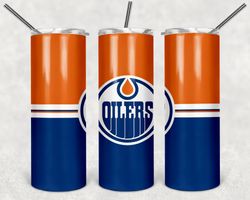 Edmonton Oilers Tumbler Wrap Design - JPEG & PNG - Sublimation Printing Design - NHL - Hockey - 20oz Tumbler Design