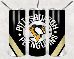 Pittsburgh Penguins Tumbler Wrap Design - JPEG & PNG - Sublimation Printing Design - NHL - Hockey - 20oz Tumbler Design