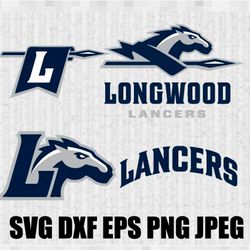 Longwood Lancers SVG PNG JPEG  DXF Digital Cut Vector Files for Silhouette Studio Cricut Design