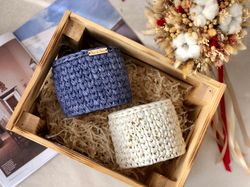 SUPER easy DIY Crochet basket Pattern, Crochet Planter Pattern small storage crochet basket, PDF video Crochet Pattern