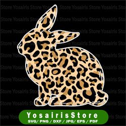 Easter png, Leopard Easter bunny png, Happy Easter sublimation design, Leopard print rabbit digital file, Easter clipart