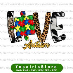 Love Autism PNG, Autism Awareness, Autism PNG, Autism Design, Western PNG, Western Design, Sublimation Design,Digital