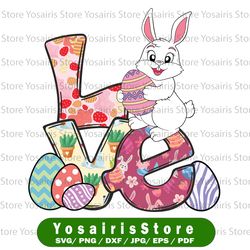 Love Easter PNG File, Easter PNG, Happy Easter PNG, Bunny Png, Egg Png, Digital Download, Sublimation Design,Digital