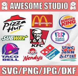 LOGO Fashion brand BUNLDE: McDonald's svg, Kentucky Fried Chicken svg, KFC svg, Sport Svg, Logo Bundle Svg, Clipart
