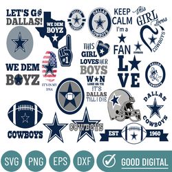 Cowboys SVG, Football Team SVG Bundle, Ready for Cricut, Football SVG, Game Day svg, Cricut Cowboys, Silhouette, Dallas,