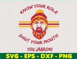 Know Your Role And Shut Your Mouth, Kansas City svg, Go Chief svg, Chiefs Football svg, Digital Download
