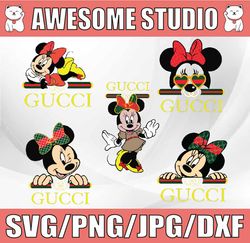 Brand Logo Bundle Svg, Gucci Logo Svg, Gucci Mickey Svg, Logo Bundle Svg, Clipart