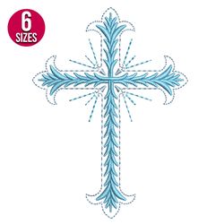Cross embroidery design, Machine embroidery pattern, Instant Download