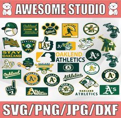 32 Files Oakland Athletics svg, Cut Files, Baseball Clipart, Sport Svg, MLBG Svg, Clipart