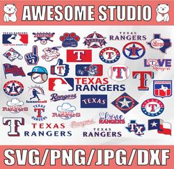 37 Files Texas Rangers Svg, Baseball Clipart, Cricut Texas svg, Sport Svg, MLBG Svg, Clipart