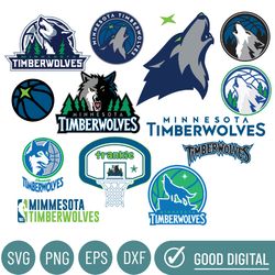 Minnesota Timberwolves Svg, Svg File For Cricut, Layered Svg, NBA Svg, Cut File, Png, Cutting File, Instant Download