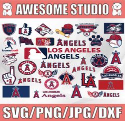 31 Files Los Angeles Angels SVG Files, Baseball Clipart, Cricut Los Angeles, Sport Svg, MLBG Svg, Clipart