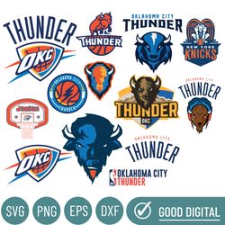Oklahoma City Thunder svg, Basketball Team svg, NBA Teams Svg, Png, Dxf