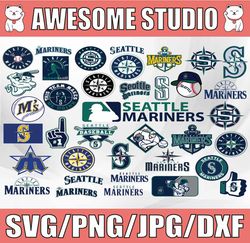 37 Files Seattle Mariners Svg, Baseball Clipart, Cricut Seattle svg, Sport Svg, MLBG Svg, Clipart