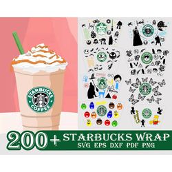 200 Starbucks Wrap, Starbucks Wrap, Starbucks svg, Starbucks , Wrap svg ,Starbucks bundle, Wrap bundle