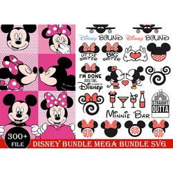 300 Mickey SVG, Minnie SVG, Mickey Mouse Svg, Minnie Mouse Svg, Family Vacation Svg, For Cricut, For Silhouette, Cut Fil